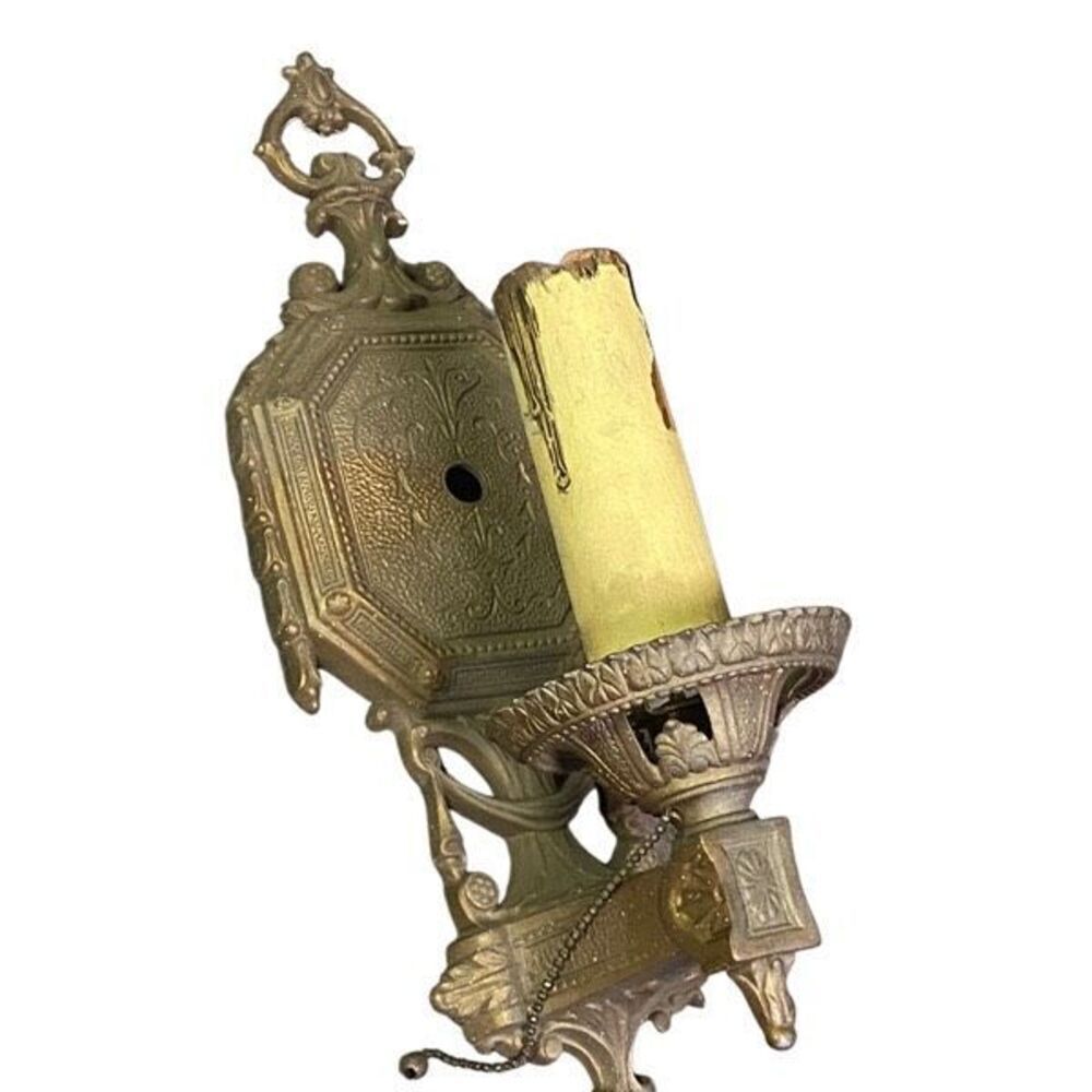 ISCO single candle tudor mansion sconces a pair of